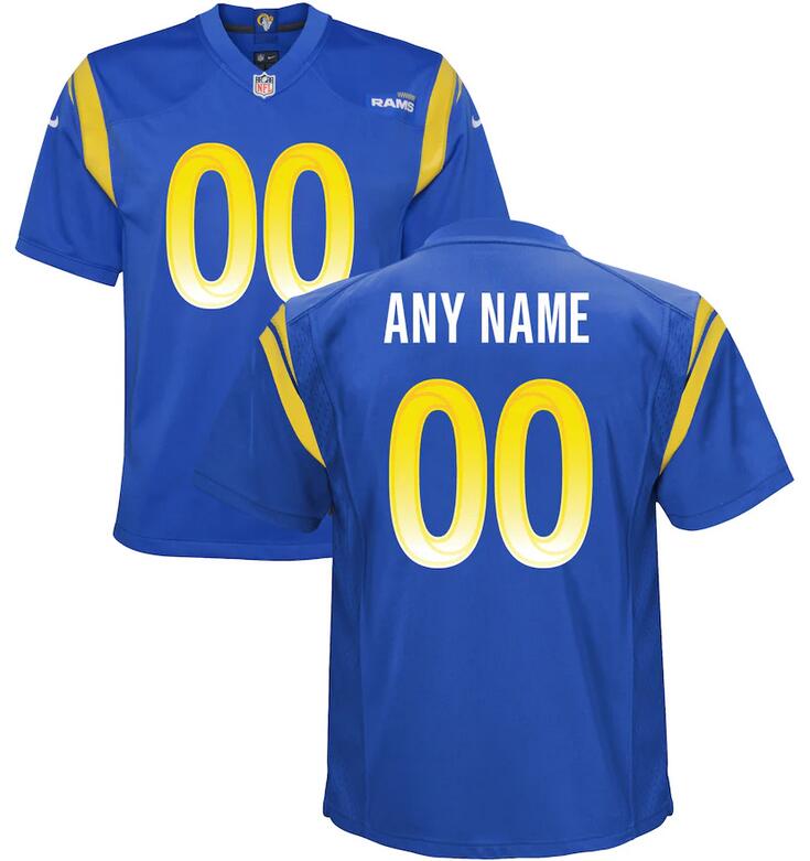 Youth Nike Royal Los Angeles Rams Custom Game Blue NFL Jersey->nfl hats->Sports Caps